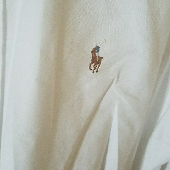 Ralph Lauren White Polo Button Down L - Picture 6 of 7